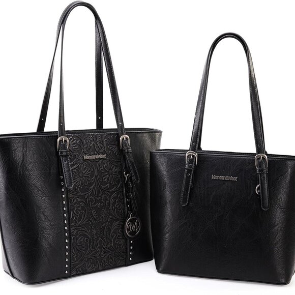 Tote Bag for Women Large Purse and Handbags Set Embossed Collection Purse 2Pcs S - Picture 1 of 6